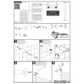 Лира за баня Crystal DIAMOND STRAIGHT BLACK MATT 512 W, черен мат, 1110×500 mm
