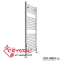 Лира за баня Crystal DIAMOND STRAIGHT CHROME 392 W, 1230×500 mm