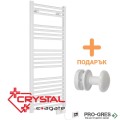 Електрическа лира за баня Crystal E-AGATE WHITE 300 W, бяла, 800X500 mm + ПОДАРЪК