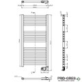 Електрическа лира за баня Crystal E-CHROME 300 W, 920×480 mm