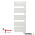 Електрическа лира за баня Crystal E-JASPER WHITE 600 W, бяла, 1380X550 mm