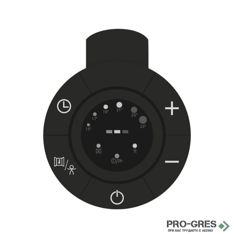 Електрическа лира за баня Crystal E-Pearl 500 W Black