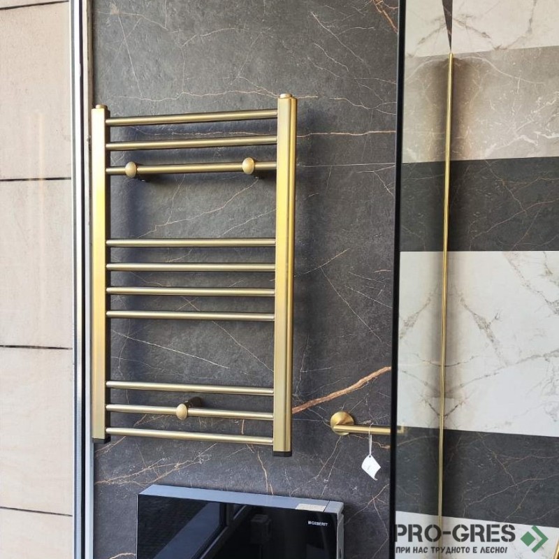 Лира за баня 80х50см драскано злато Crystal  STRAIGHT SB-Brass CORALLITE