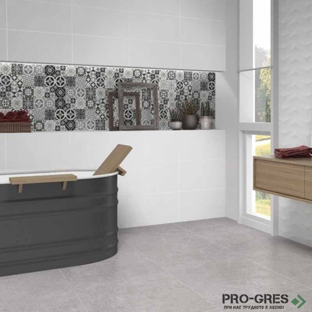 Плочки за баня Dual Gres White Luxe 30×60 см Плочки за баня Dual Gres White Luxe 30×60 см