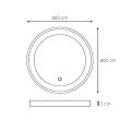 Кръгло огледало с LED осветление и touch бутон 60см, ESPE 3012