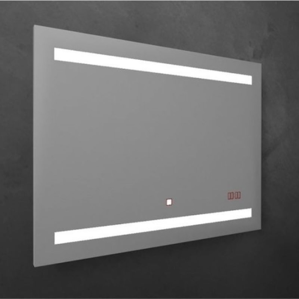 ОГЛЕДАЛО ЗА БАНЯ С LED ОСВЕТЛЕНИЕ,ТЪЧ СЕНЗОР,НАГРЕВАТЕЛ И ЧАСОВНИК, 140х70см ESPE 3019
