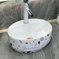 Мивка за баня, бяла с терацио мозайка  43х33см Espe 3161