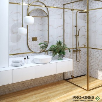 Плочки за баня Ecoceramic Casablanca Gold 30×90 см