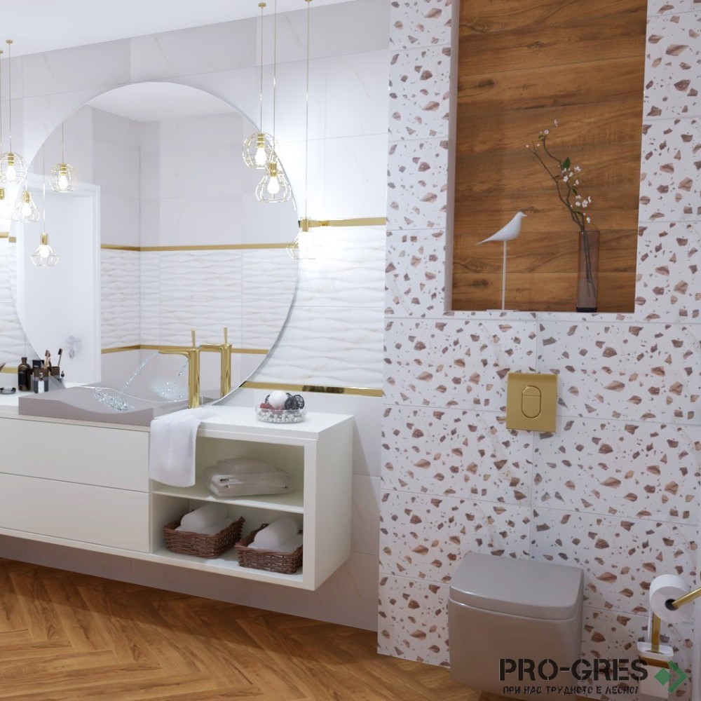 Плочки за баня Ecoceramic Essens Gold 31.6×60 см