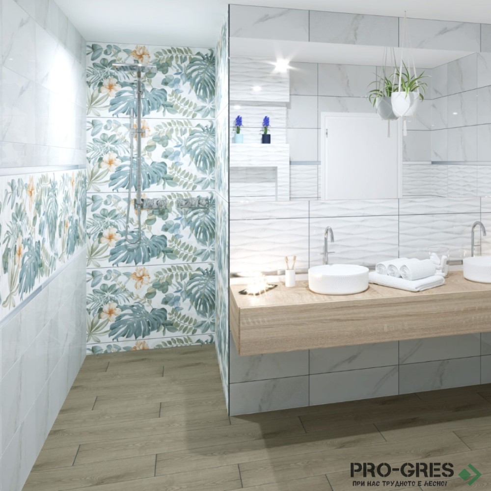Плочки за баня Ecoceramic Essens White 31.6×60 см Плочки за баня Ecoceramic Essens White 31.6×60 см