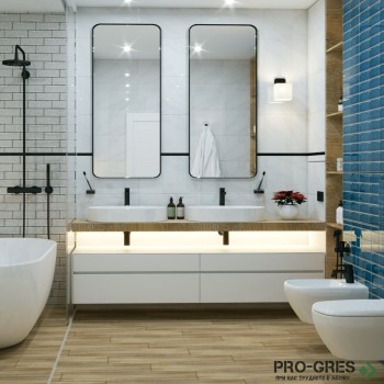 Плочки за баня Ecoceramic Essential White 33.3×55 см