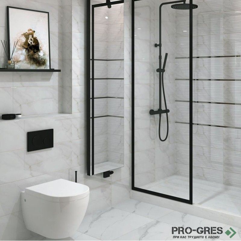 Плочки за баня Ecoceramic Essential White 25×70 см Плочки за баня Ecoceramic Essential White 25×70 см