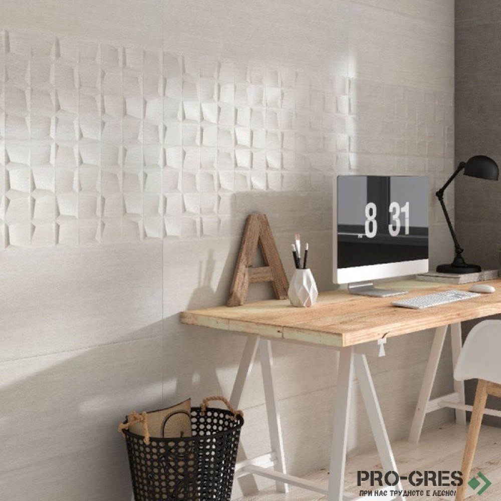 Плочки за баня Ecoceramic Manchester Blanco 30×90 см