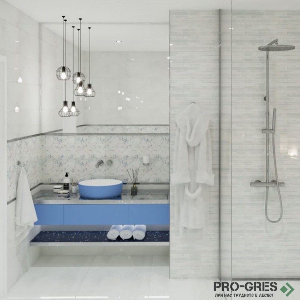 Плочки за баня Ecoceramic Mirage Cold 25×70 см Плочки за баня Ecoceramic Mirage Cold 25×70 см