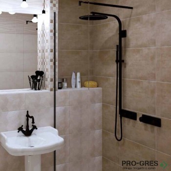 Плочки за баня Ecoceramic Vanguard Marfil and Taupe 33.3×55 см