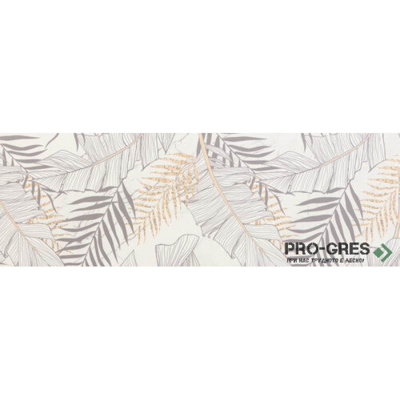 Фаянс Amposta Decor Hojas Silver 30×90 см