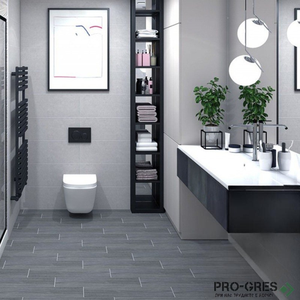 Плочки за баня El Molino Palmeto Gris 30×90 см