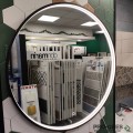 LED огледало с черна рамка и нагревател 80см Elsbanys Ibon