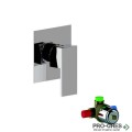 Вграден смесител с 1функция, хром Ercos Italia R BTITRCIN02+BTUNICIN03