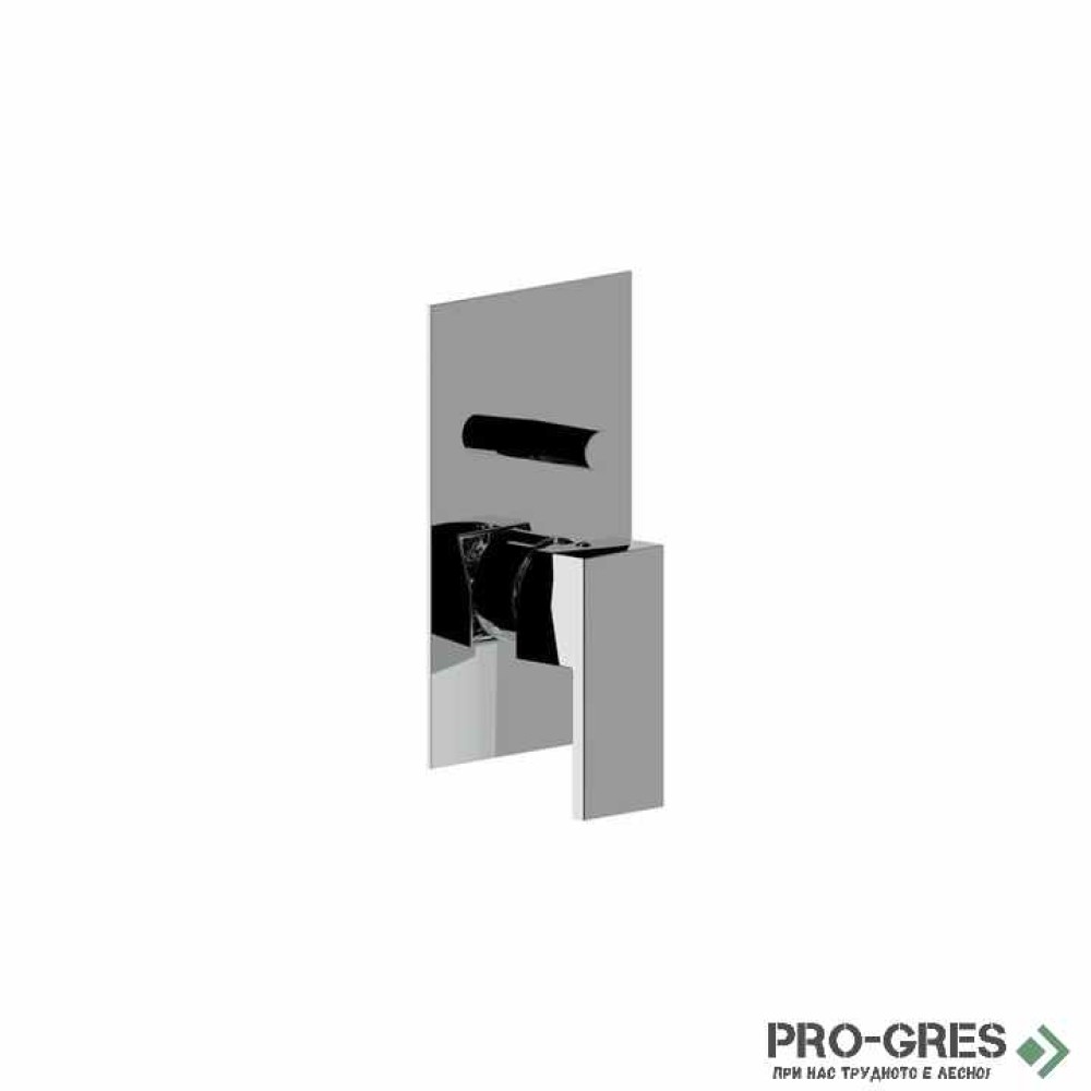 Вграденa душ система със стенна пита, хром, Ercos Italia R Quadra, BNKISC0002