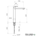 Висок смесител за купа без изпразнител, хром, Ercos Italia R ,  BTVERCLA03