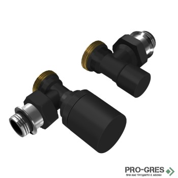 Комплект клапани за лири, черен мат 1/2х3/4 Ercos SKVAL64900