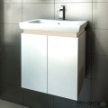 Шкаф за баня 55 см 2 вратички с мивка порцелан,  FLEXMEBEL, PURE, F552DPUR