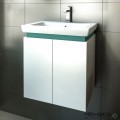 Шкаф за баня 55 см 2 вратички с мивка порцелан,  FLEXMEBEL, PURE, F552DPUR