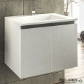 Шкаф за баня 65 см 2 врати с мивка порцелан,  FLEXMEBEL, ARRES,  F652DARR