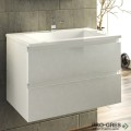 Шкаф за баня 75 см 2 чекмеджета с мивка порцелан,  FLEXMEBEL, ARRES, F752CARR