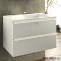 Шкаф за баня 75 см 2 чекмеджета с мивка порцелан,  FLEXMEBEL, ARRES, F752CARR