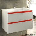 Шкаф за баня 75 см 2 чекмеджета с мивка порцелан,  FLEXMEBEL, ARRES, F752CARR