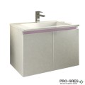 Шкаф за баня 75 см 2 врати с мивка порцелан, FLEXMEBEL, ARRES, F752DARR