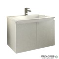 Шкаф за баня 75 см 2 врати с мивка порцелан, FLEXMEBEL, ARRES, F752DARR