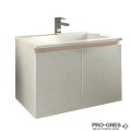 Шкаф за баня 75 см 2 врати с мивка порцелан, FLEXMEBEL, ARRES, F752DARR
