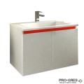 Шкаф за баня 75 см 2 врати с мивка порцелан, FLEXMEBEL, ARRES, F752DARR