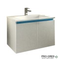 Шкаф за баня 75 см 2 врати с мивка порцелан, FLEXMEBEL, ARRES, F752DARR