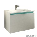 Шкаф за баня 75 см 2 врати с мивка порцелан, FLEXMEBEL, ARRES, F752DARR