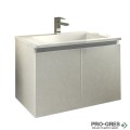 Шкаф за баня 75 см 2 врати с мивка порцелан, FLEXMEBEL, ARRES, F752DARR