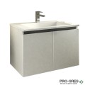 Шкаф за баня 75 см 2 врати с мивка порцелан, FLEXMEBEL, ARRES, F752DARR