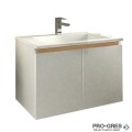 Шкаф за баня 75 см 2 врати с мивка порцелан, FLEXMEBEL, ARRES, F752DARR