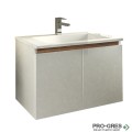 Шкаф за баня 75 см 2 врати с мивка порцелан, FLEXMEBEL, ARRES, F752DARR