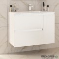 Шкаф за баня 85 см 2 чекмеджета 1 вратичка с мивка порцелан,  FLEXMEBEL, INES MAX, F852C1DIN