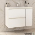 Шкаф за баня 85 см 2 чекмеджета 1 вратичка с мивка порцелан,  FLEXMEBEL, INES MAX, F852C1DIN