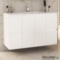 Шкаф за баня 100 см 2 вратички и 4 чекмеджета с мивка порцелан, FLEXMEBEL, NIDO JUMBO, F004C2DNJ