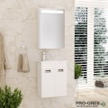Шкаф за баня 40 см 2 вратички с мивка порцелан, FLEXMEBEL, MINO  F402DMIN000