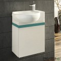 Шкаф за баня 45 см 1 вратa с мивка порцелан, FLEXMEBEL, ROSA, F451DROS