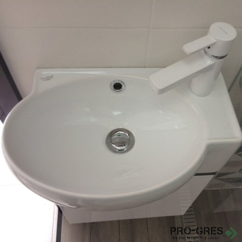 Шкаф за баня 45 см 1 вратa с мивка порцелан, FLEXMEBEL, ROSA, F451DROS