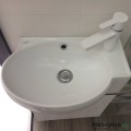 Шкаф за баня 45 см 1 вратa с мивка порцелан, FLEXMEBEL, ROSA, F451DROS