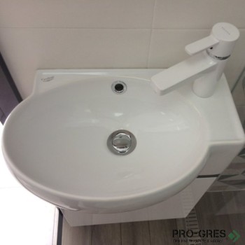 Шкаф за баня 45 см 1 вратa с мивка порцелан, FLEXMEBEL, ROSA, F451DROS Шкаф за баня 45 см 1 вратa с мивка порцелан, FLEXMEBEL, ROSA, F451DROS
